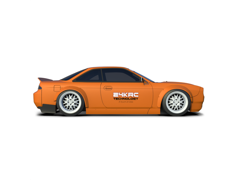 Rc Arlos 24K8000 - Nissan 240sx S14 Boss V2 Rocket Bunny Clear Body