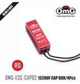 RC OMG Capacitor for ESC 1320µf / Color: Red