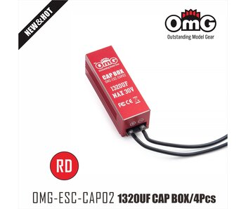 RC OMG Capacitor for ESC 1320µf / Red