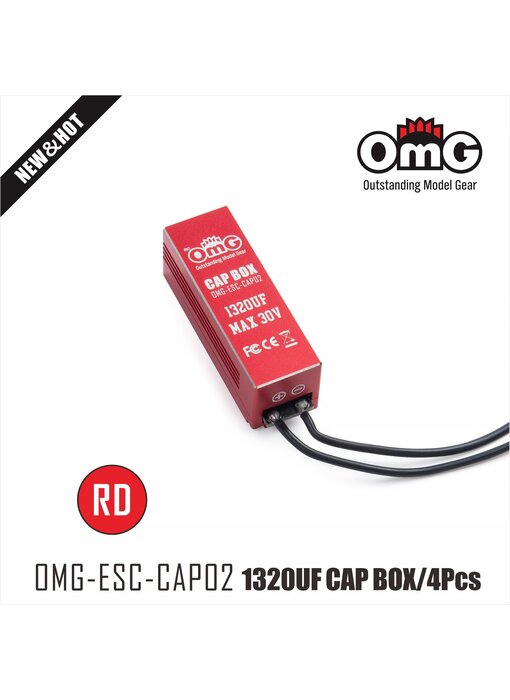 RC OMG Capacitor for ESC 1320µf / Red