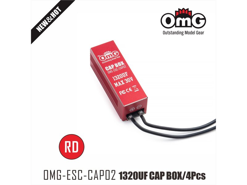 RC OMG Capacitor for ESC 1320µf / Color: Red