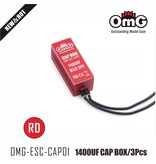 RC OMG Capacitor for ESC 1440µf / Color: Red