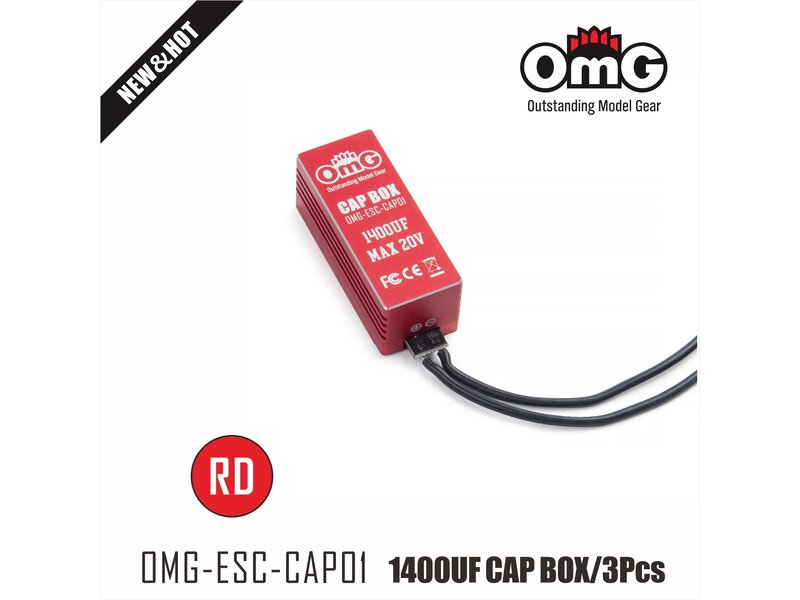 RC OMG Capacitor for ESC 1440µf / Color: Red