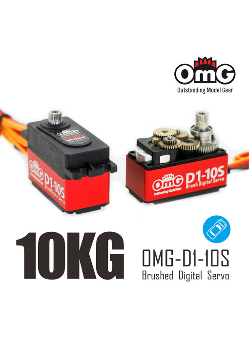 RC OMG Mid Aluminium Digital Low Profile Servo - Black/Red