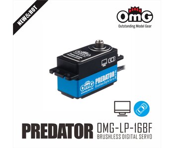 RC OMG Predator Full Metal Brushless Digital Low Profile Servo / Blue