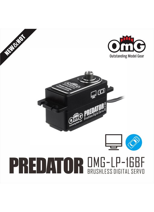 RC OMG Predator Full Metal Brushless Digital Low Profile Servo / Black