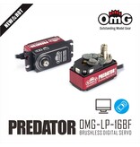 RC OMG Predator Full Metal Brushless Digital Low Profile Servo / Color: Red