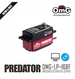 RC OMG Predator Full Metal Brushless Digital Low Profile Servo / Color: Red