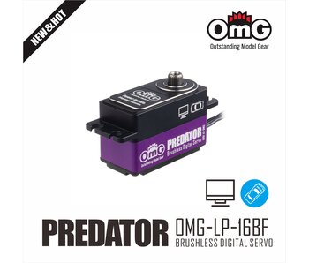 RC OMG Predator Full Metal Brushless Digital Low Profile Servo / Purple