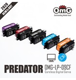 RC OMG LP-09CF/RD - Predator Full Metal Coreless Digital Low Profile Servo - Red