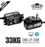 RC OMG 33kg Full Metal Low Profile Waterproof Digital Brushless Servo / Color: Black