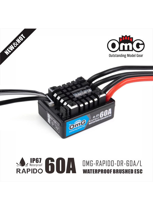 RC OMG Rapido Waterproof Brushed ESC 60A