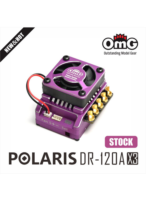 RC OMG Polaris DR 120AX3 Stock Version ESC - Purple