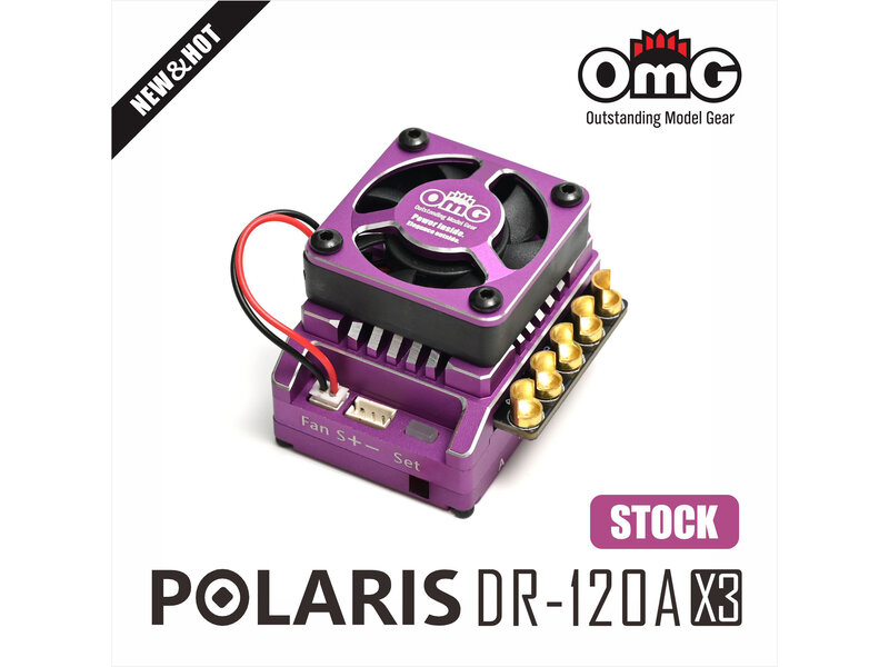 RC OMG POLARIS-DR-120AX3/VT - Polaris DR 120AX3 Stock Version ESC - Purple