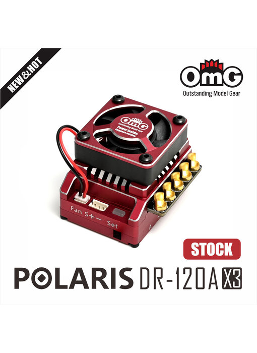 RC OMG Polaris DR 120AX3 Stock Version ESC - Red