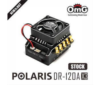 RC OMG Polaris DR 120AX3 Stock Version ESC - Black