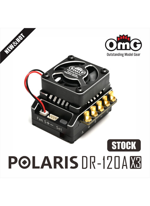 RC OMG Polaris DR 120AX3 Stock Version ESC - Black