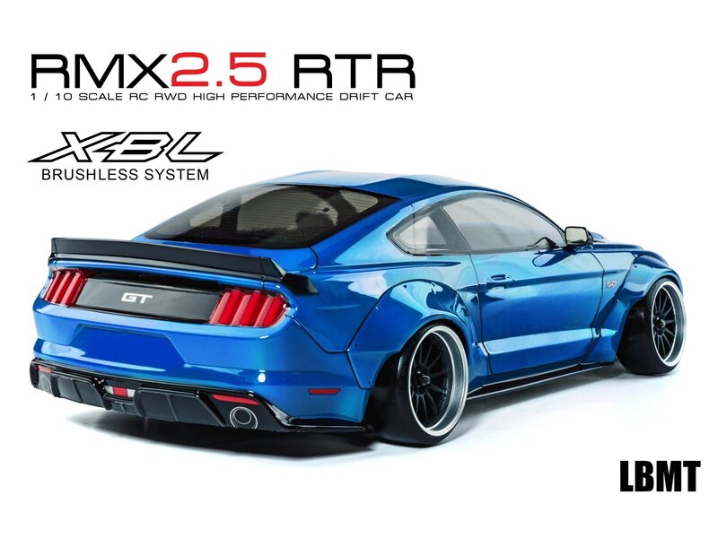 MST RMX 2.5 2WD 1/10 Drift Car RTR - Brushless 2.4G / Body: LBMT (Ford Mustang LB-Works) - Blue