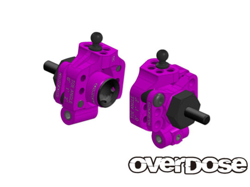 Overdose Adjustable Aluminium Rear Upright for OD, YD-4, YD-2 / Color: Purple