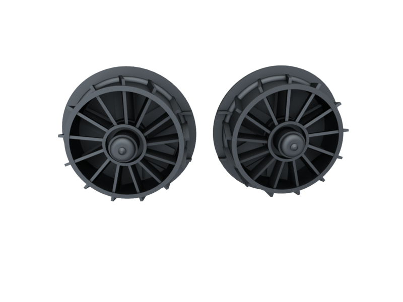 Rc Arlos 24K7015 - Rear Fan’s for D-Saito Wide Kit for Chevrolet Corvette Z06 (C6)