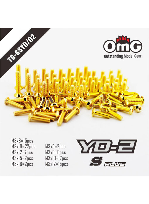 RC OMG Golden Screw Kit for Yokomo YD-2 S Plus