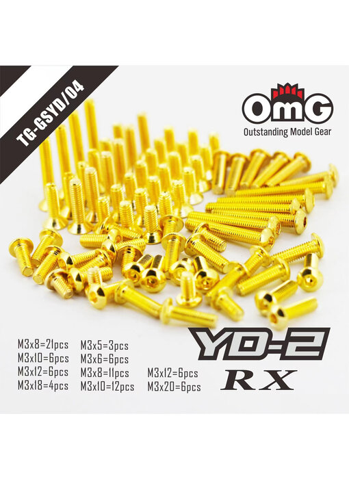 RC OMG Golden Screw Kit for Yokomo YD-2 RX