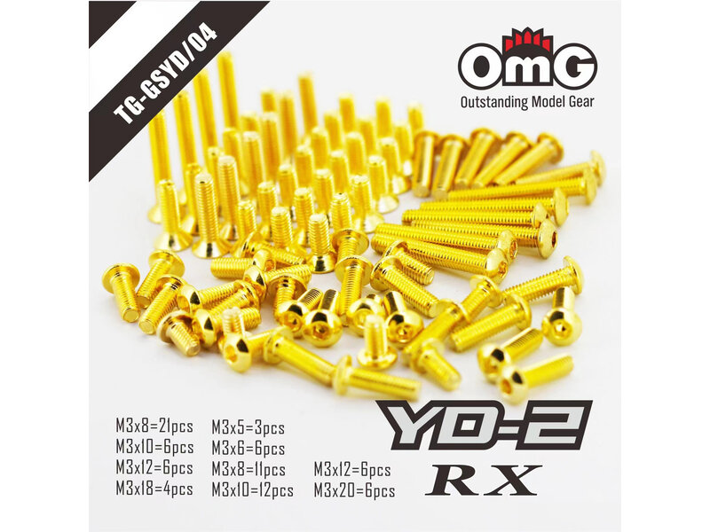 RC OMG Golden Screw Kit for Yokomo YD-2 RX