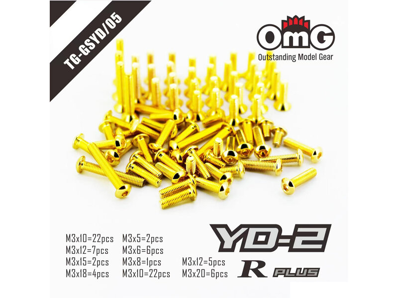 RC OMG Golden Screw Kit for Yokomo YD-2 R Plus