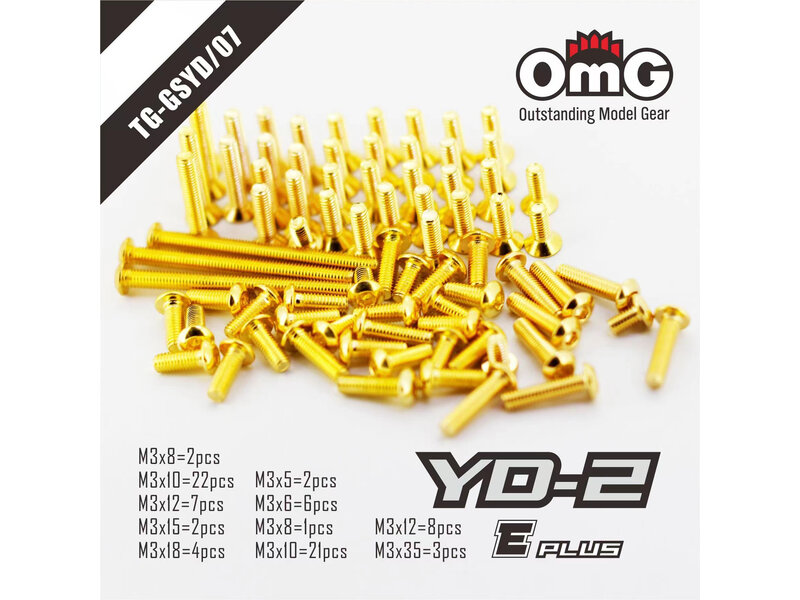 RC OMG Golden Screw Kit for Yokomo YD-2 E Plus