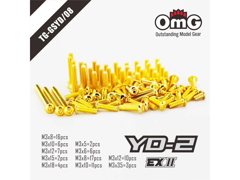 RC OMG Golden Screw Kit for Yokomo YD-2 EX2