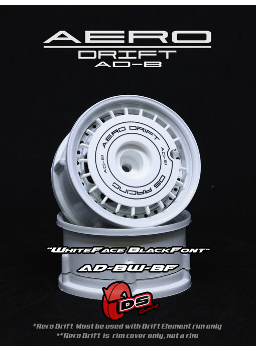 DS Racing Aero Drift Wheel Cover for DE Wheel / Flat / White