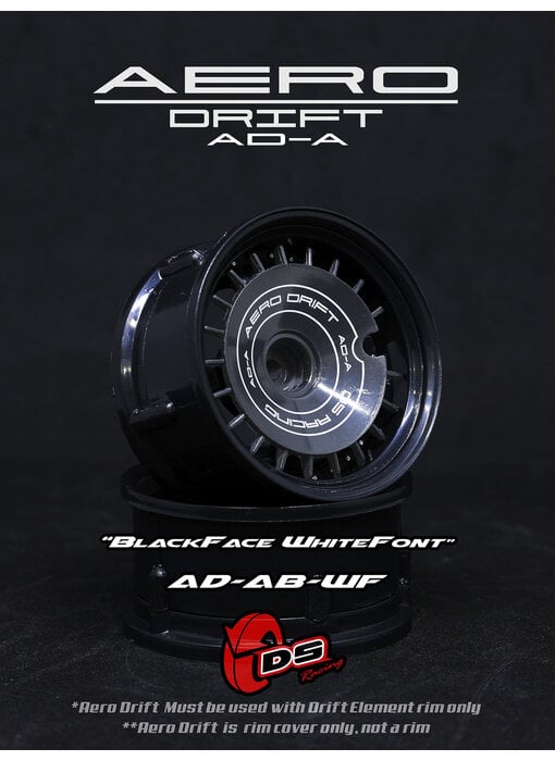 DS Racing Aero Drift Wheel Cover for DE Wheel / Slope / Black