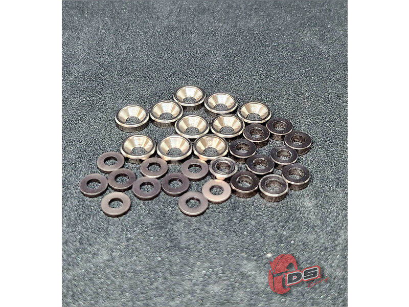 DS Racing Dress-Up Kit for RDX (30pcs) / Color: Gun Metal