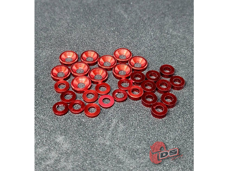 DS Racing Dress-Up Kit for RDX (30pcs) / Color: Red