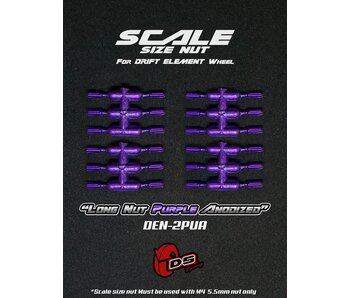 DS Racing Long Scale Nut for DE Wheel (24) / Purple Anodized
