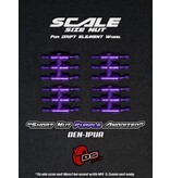 DS Racing Short Scale Nut for Drift Element Wheel (24pcs) / Purple Anodized