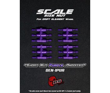 DS Racing Short Scale Nut for DE Wheel (24) / Purple Anodized