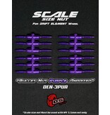 DS Racing Bullet Scale Nut for Drift Element Wheel (24pcs) / Purple Anodized