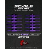 DS Racing Bullet Scale Nut for Drift Element Wheel (24pcs) / Purple Anodized