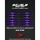 Bullet Scale Nut for DE Wheel (24) / Purple Anodized
