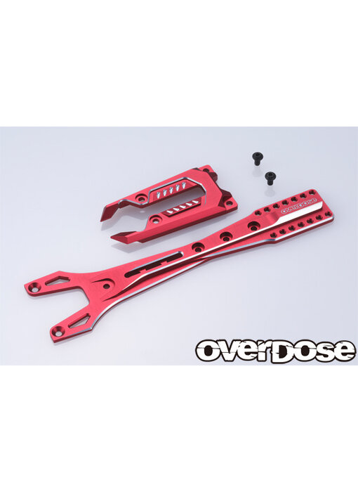 Overdose Alum. Upper Chassis Set for GALM series / Red