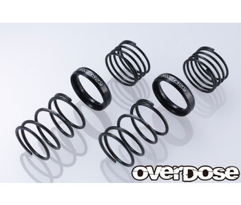 Overdose High Performance Twin Spring 1.2-2045 φ1.2, 4.5 coil, 20mm with Helper Spring / Black (2)