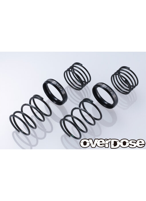 Overdose High Performance Twin Spring 1.2-2045 φ1.2, 4.5 coil, 20mm with Helper Spring / Black (2)