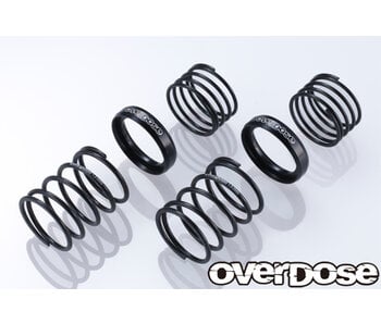 Overdose High Performance Twin Spring 1.2-2055 φ1.2, 5.5 coil, 20mm with Helper Spring / Black (2)