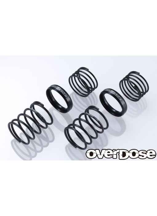 Overdose High Performance Twin Spring 1.2-2055 φ1.2, 5.5 coil, 20mm with Helper Spring / Black (2)