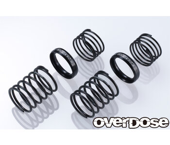 Overdose High Performance Twin Spring 1.2-2065 φ1.2, 6.5 coil, 20mm with Helper Spring / Black (2)