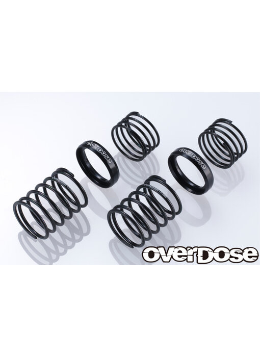 Overdose High Performance Twin Spring 1.2-2065 φ1.2, 6.5 coil, 20mm with Helper Spring / Black (2)