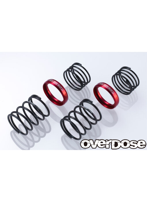 Overdose High Performance Twin Spring 1.2-2055 φ1.2, 5.5 coil, 20mm with Helper Spring / Red (2)