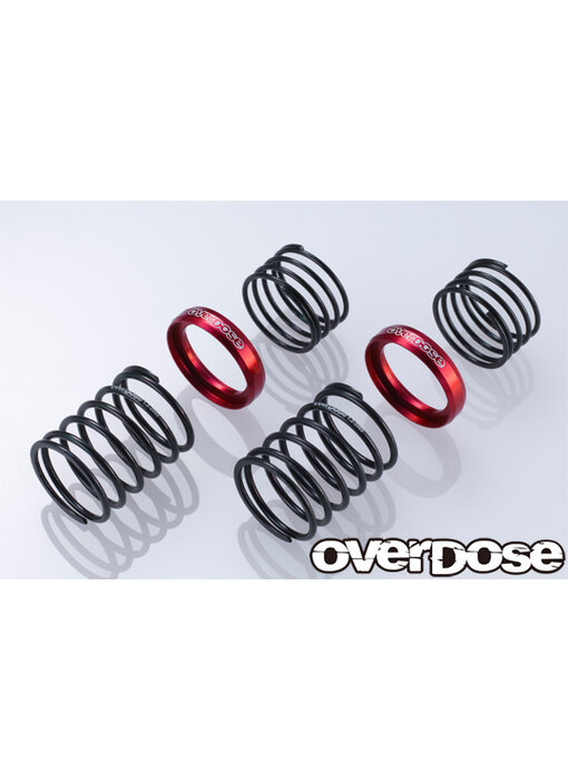 Overdose High Performance Twin Spring 1.2-2065 φ1.2, 6.5 coil, 20mm with Helper Spring / Red (2)