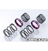 Overdose High Performance Twin Spring 1.2-2045 φ1.2, 4.5 coil, 20mm with Helper Spring / Color: Purple (2pcs)